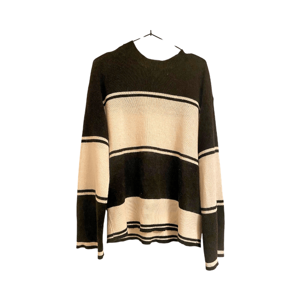 Black and white striped sweater
