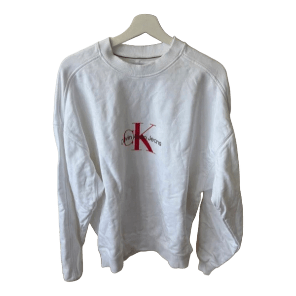 Sweat-shirt blanc Calvin Klein