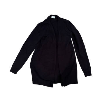 Black open cardigan