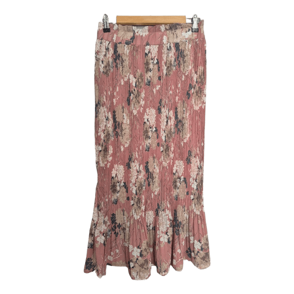 Simplee floral pleated skirt