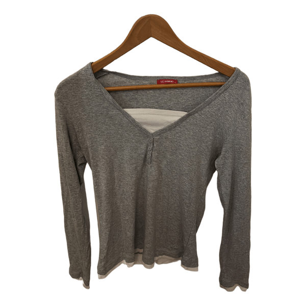 Grå langærmet LC Waikiki bluse