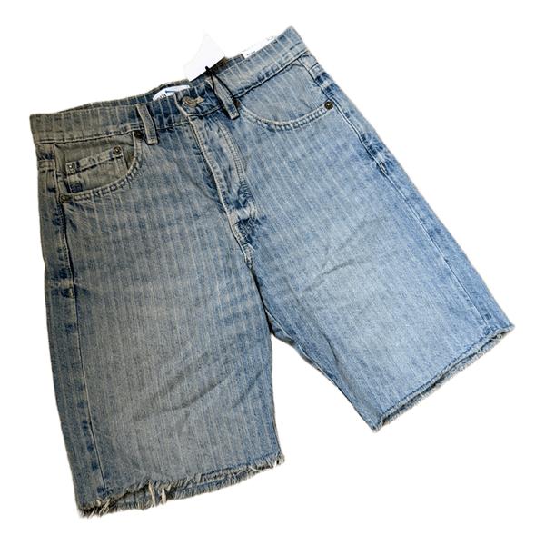 Zara striped denim shorts