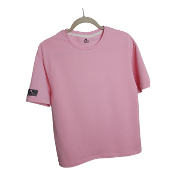 Rožiniai oversized marškinėliai