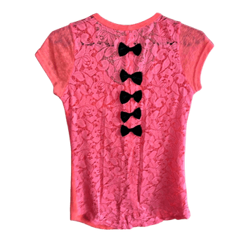 Pink lace back t-shirt