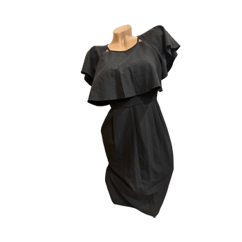 Asos Black ruffle sleeve dress