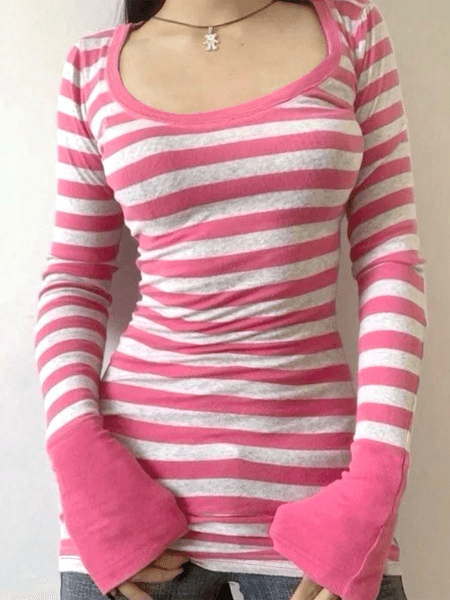 Slim fit long sleeve blouse