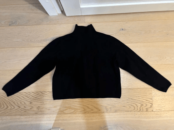 Black turtleneck sweater