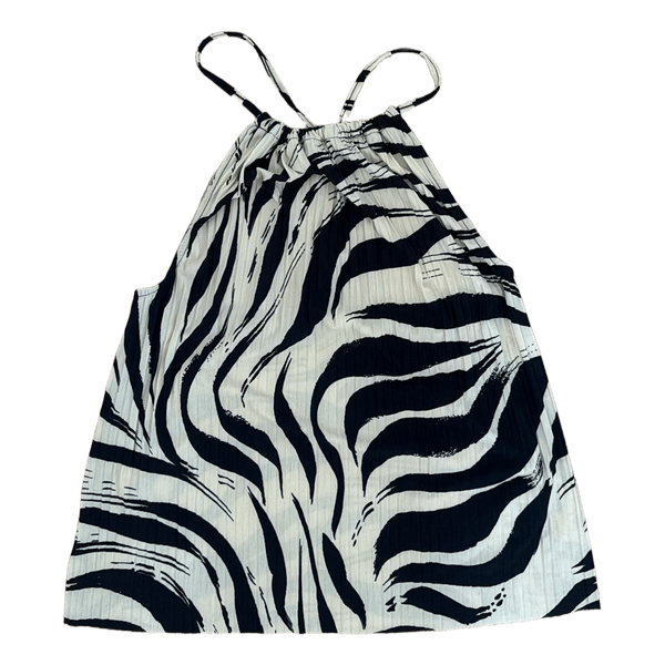 Zebramønstret halterneck top