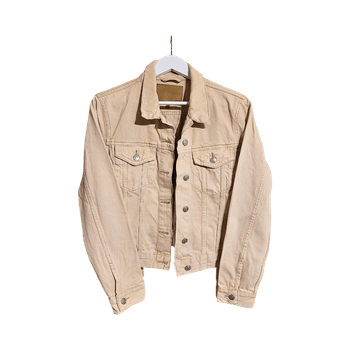 Hiekanvärinen farkkutakki