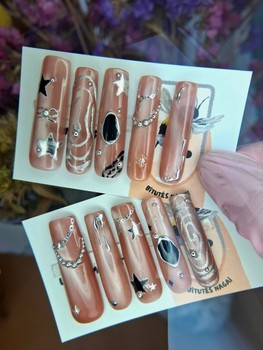 Handmade Press On Nail Tips "Extravaganza"