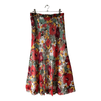 Floral midi skirt