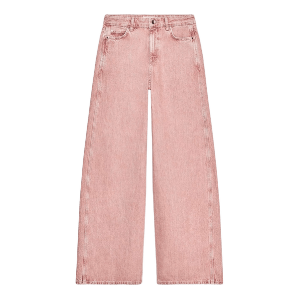 Wide leg mid rise jeans