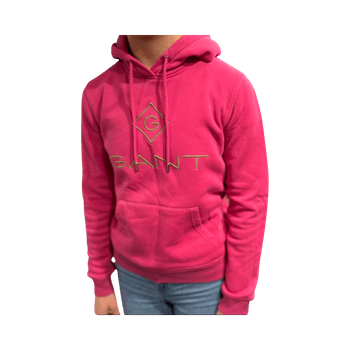 Pink logo hoodie