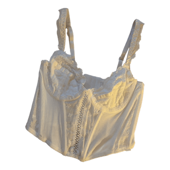 White lace corset top
