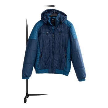 Blue quilted jacket