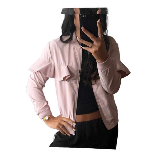 Pink bomber jacket