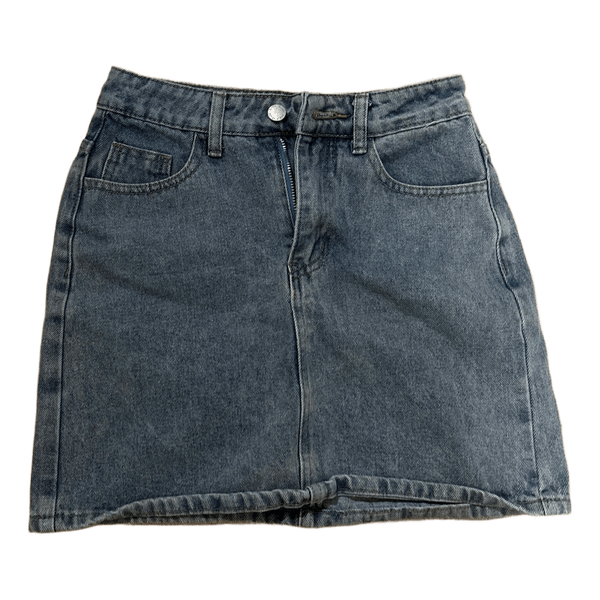 Blå denimnederdel