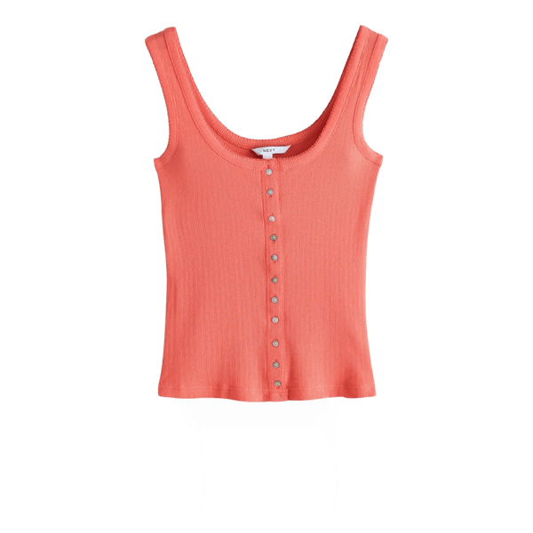 Koralfarvet top