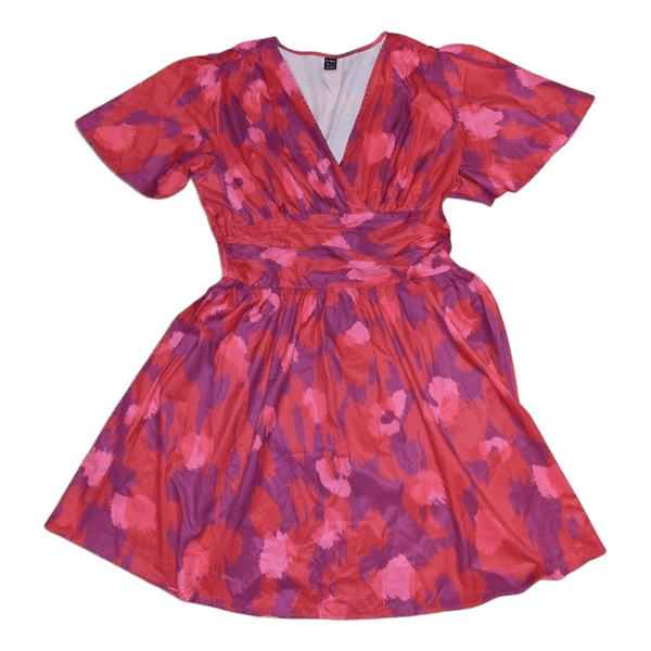 Pink floral mini dress