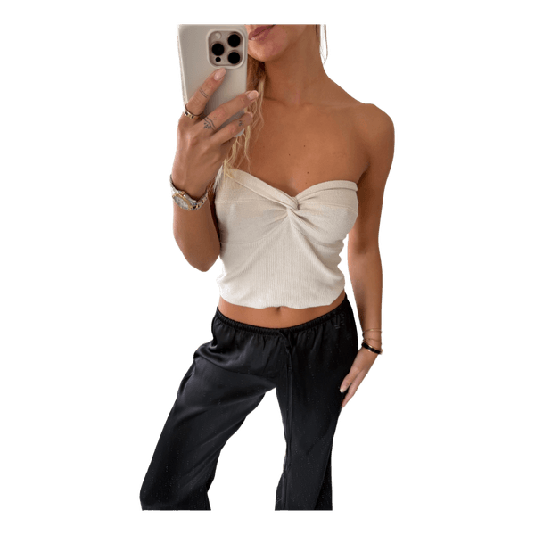 Beige stropløs top