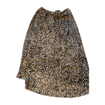 Beige patterned midi skirt