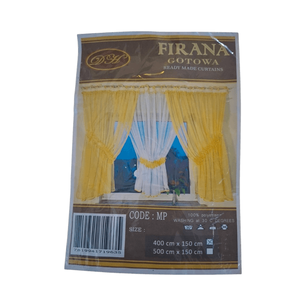 New brown and white curtains