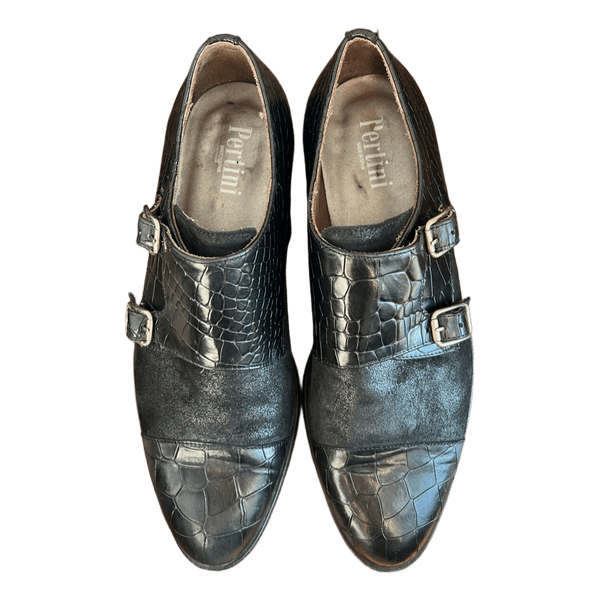 Pertini leather monk strap shoes