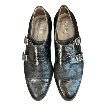 Pertini leather monk strap shoes