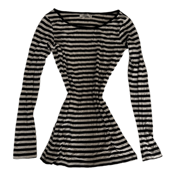 Eve Black white striped top