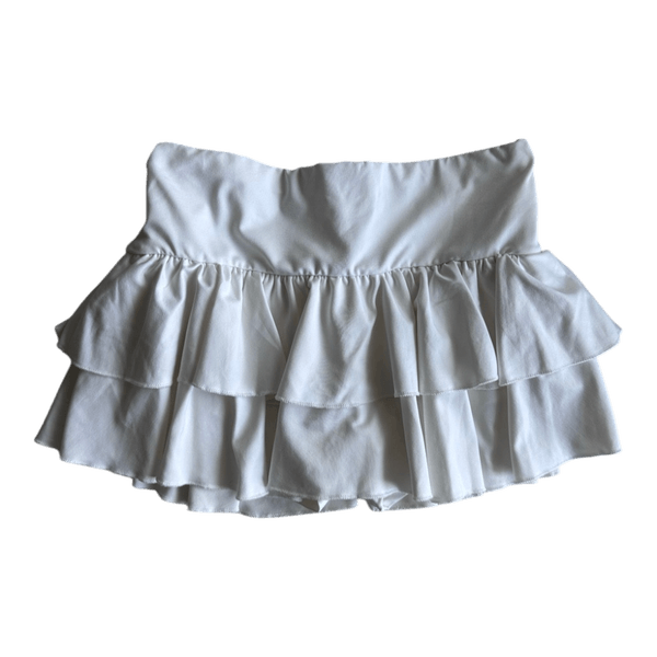 White ruffle skirt