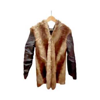 Brown fur coat