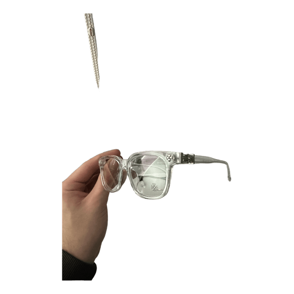 Clear frame glasses