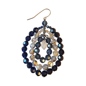 Sinisävyiset Swarovskin roikkuvat korvikset