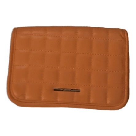 Quilted orange chain bag