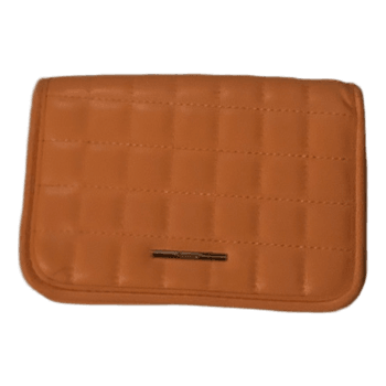 Quilted orange chain bag