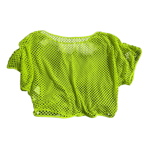 Neon green mesh top