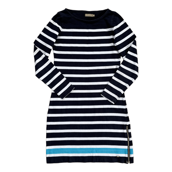 Noom Striped Cotton Dress Navy/White - Size M (Fits XS)