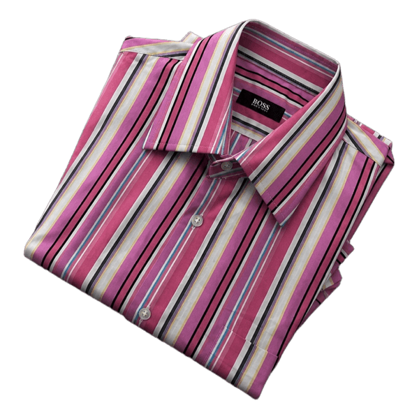 Boss pink striped shirt