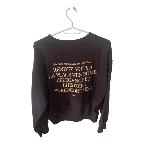 Brown text print sweatshirt