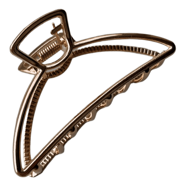Gold metal hair claw