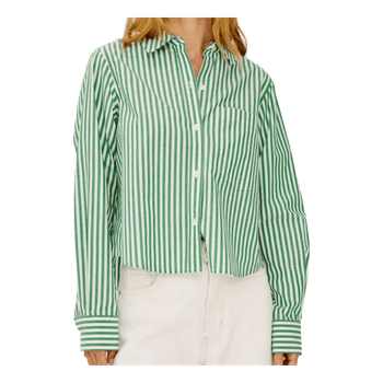 Green striped shirt