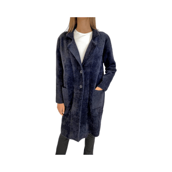 Grey open front coat