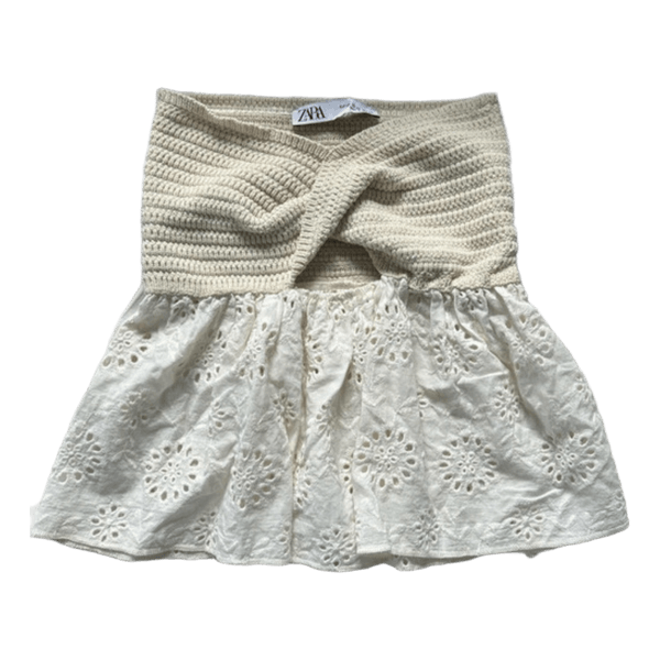 Beige crochet top