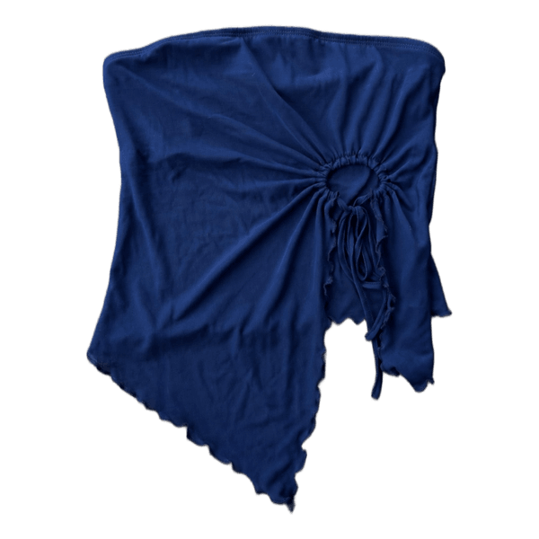 Blue strapless ring top