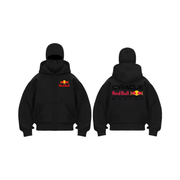 mustahuppari vetoketjulla