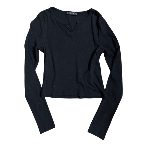 Black long sleeve top