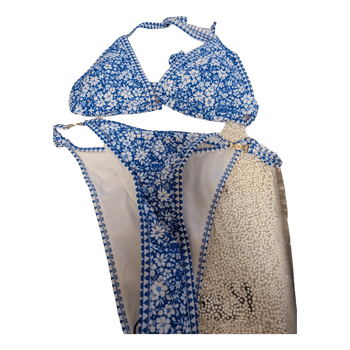 Blue floral bikini set