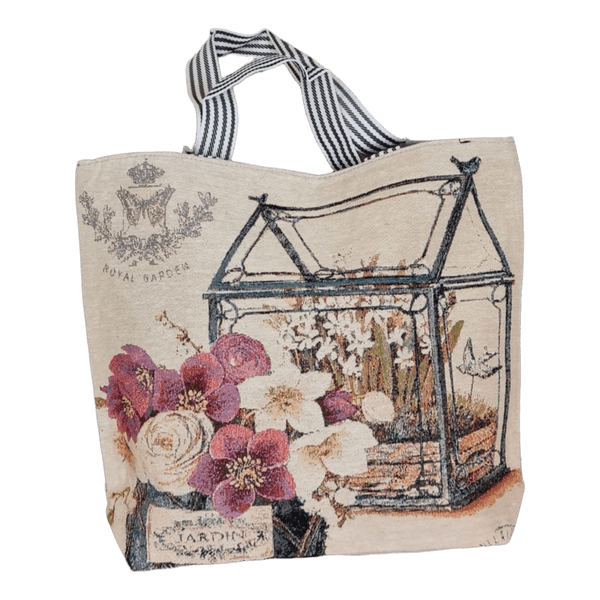 Tapestry floral tote bag