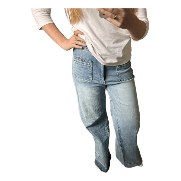 Lyseblå wide-leg jeans