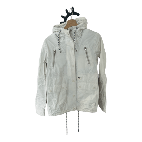 White Superdry Northsea jacket (windbreaker)